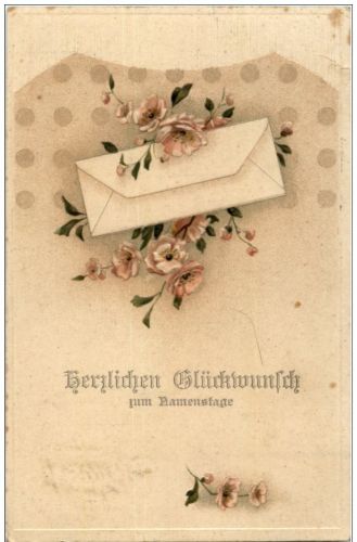 Namenstag - Prägekarte