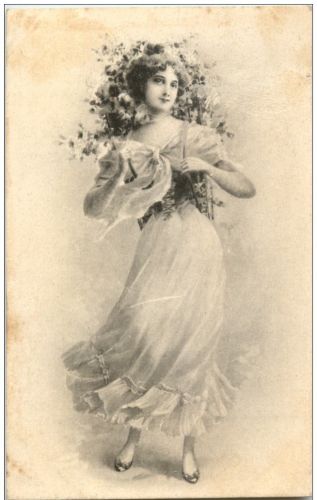 Frau Künstlerkarte