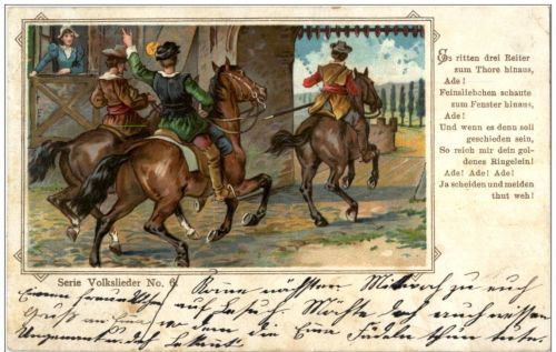 Volkslieder - Es ritten 3 Reiter zum thore hinaus