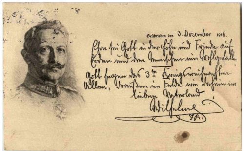 Kaiser Wilhelm II - Weihnachtsgruss des Kaisers