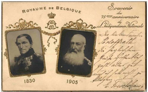 Royaume de Belgique - Prägekarte - Souvenir du 75eme anniversaire de L Independance Nationale