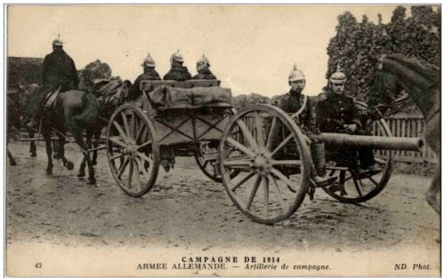 Campagne de 1914 - Armee Allemande - Artillerie de campagne