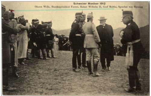 Deutsch Schweizer Manöver 1912 Kaiser Wilhelm II