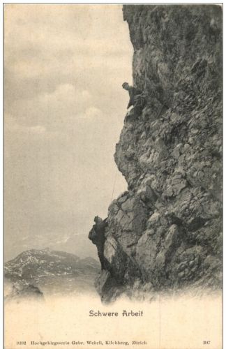 Schwere Arbeit - Bergsteiger