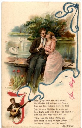 Paar Mandoline Litho