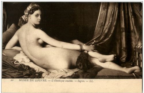 L Obalisque couchee - Ingres - Erotik Nackt
