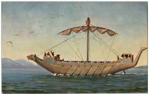 Chr. Rave - Kriegsschiff unter Ramses III