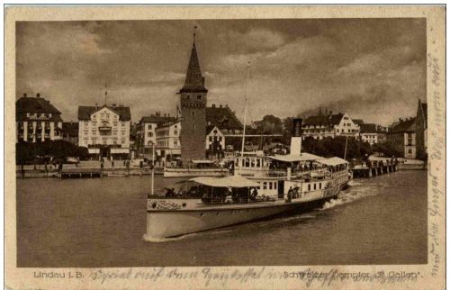 Lindau im Bodensee - Schweizer Dampfer St. Gallen