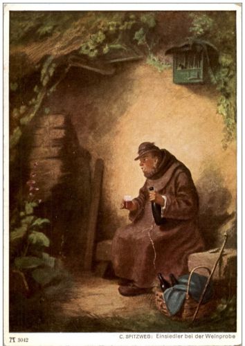 C. Spitzweg - Ensiedler bei der Weinprobe