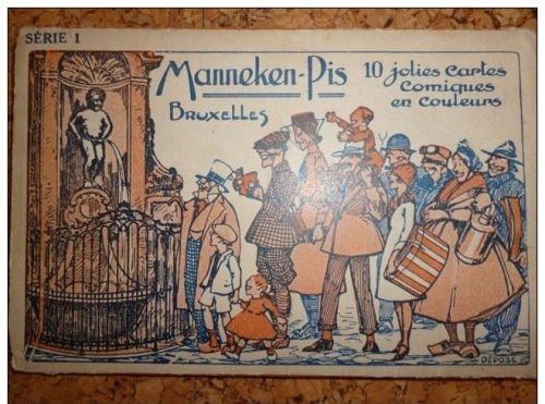 Bruxelles - Manneken Pis 10 jolies cartes comiques