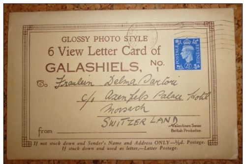 Galashiels - 6 View Letter Card