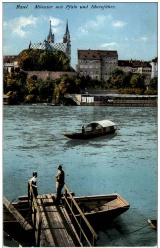 Basel - Münster mit Pfalz und Rheinfähre