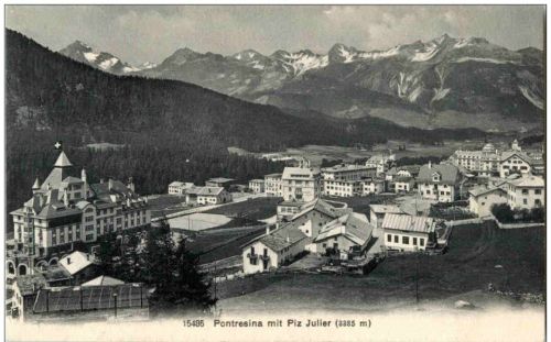 Pontresina mit Piz Julier