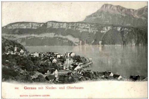 Gersau mit Nieder und Oberbauen