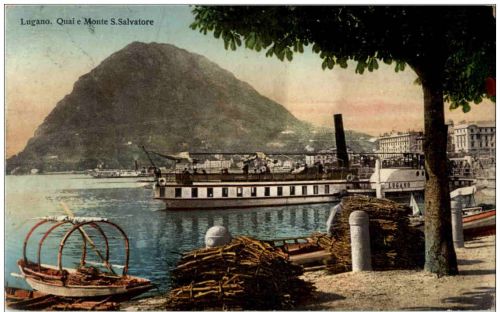 Lugano - Quai e Monte S Salvatore
