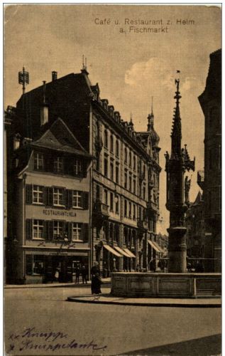 Basel - Cafe und Restaurant zum Helm am Fischmarkt
