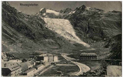 Rhonegletscher mit Gletsch