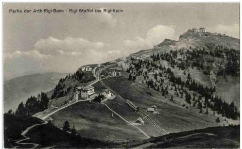 Partie der Arth Rigi Bahn - Rigi Staffel und Kulm