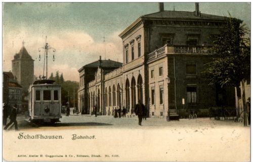 Schaffhausen - Bahnhof mit Tram