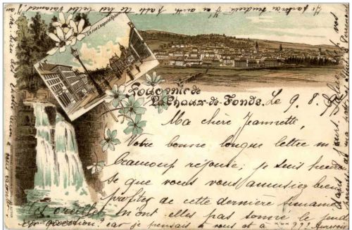 Souvenir de La Chaux de Fonds - Litho