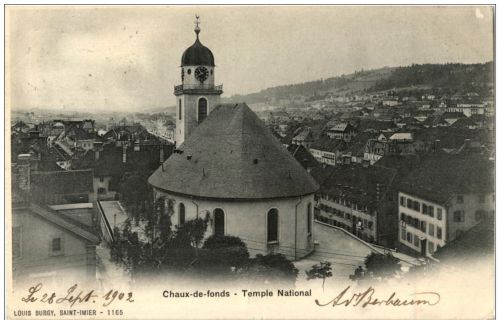 La Chaux de Fonds - Temple et Vue generale
