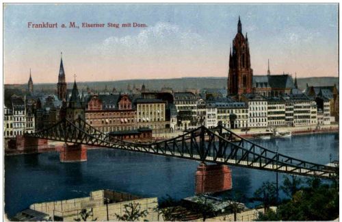 Frankfurt am Main - Eiserner Steg mit dom