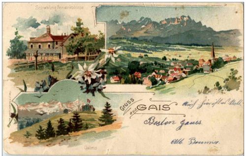 Gruss aus Gais - Litho