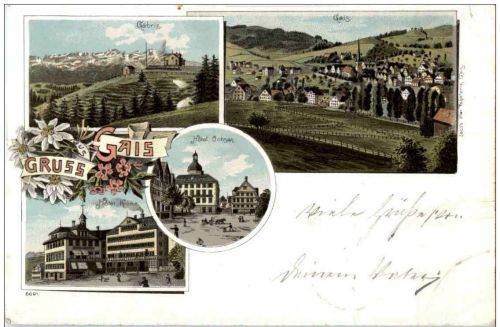 Gruss aus Gais - Litho