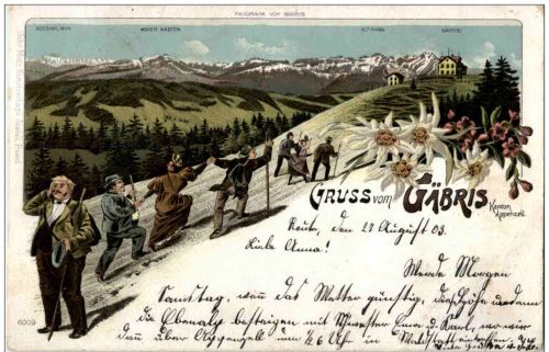 Gruss vom Gäbris - Litho
