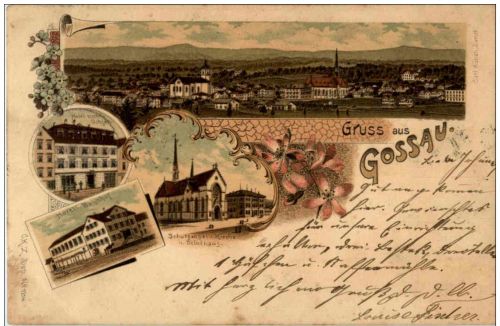 Gruss aus Gossau - Litho
