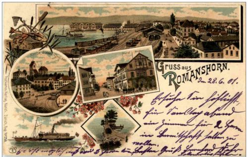 Gruss aus Romanshorn - Litho