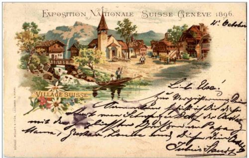 Geneve - Exposition Nationale Suisse 1896 - Litho