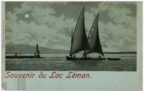 Souvenir du Lac Leman - Litho