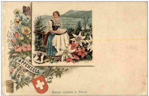 Souvenir d Appenzell - Litho