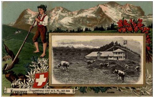 Kreuzegg - Toggenburg - Prägekarte