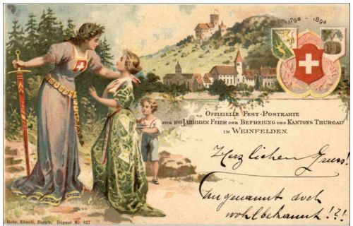 Weinfelden - 100 jährige Feier der Befreiung des Kantons Thurgau - Litho