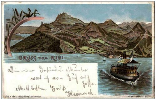 Gruss vom Rigi Litho