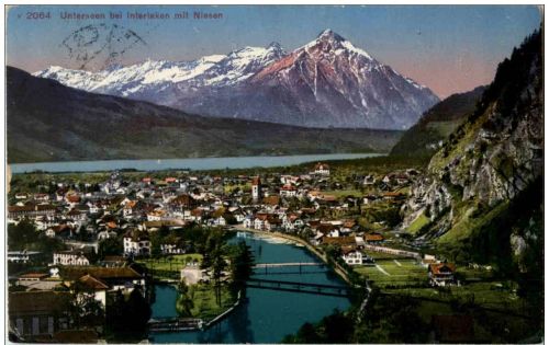 Unterseen bei Interlaken mit Niesen