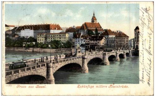 Gruss aus Basel - Zukünftige mittlere Rheinbrücke