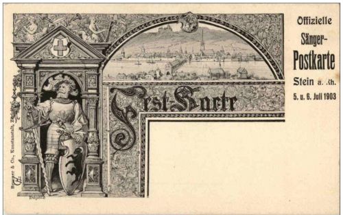 Stein am Rhein - Sänger Postkarte 1903