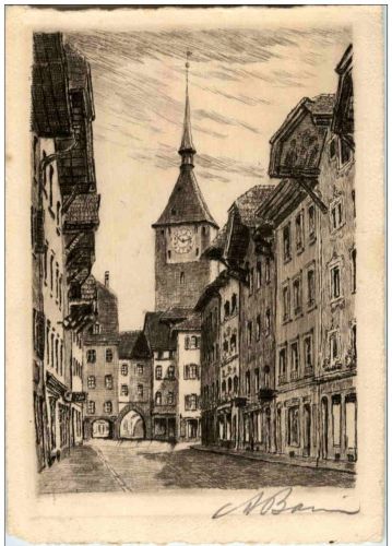 Aarau - Radierung