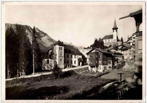 Arosa mit dorfkirche - Jugenherberge