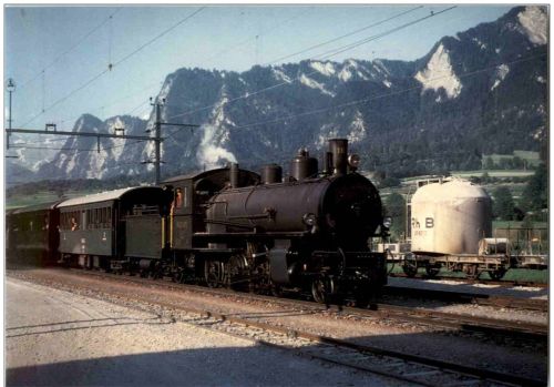 en tete d un special a Untervaz - Eisenbahn