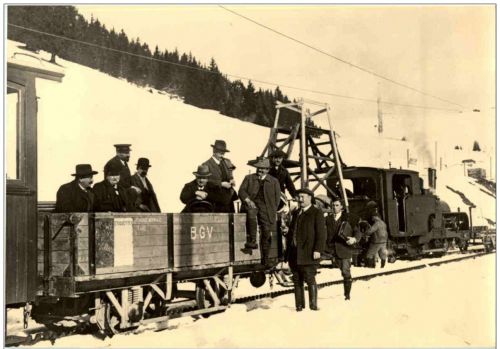 train de travaux au col de Soud - Eisenbahn Repro