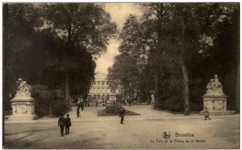 Bruxelles - Le Parc et le Palais de la Nation