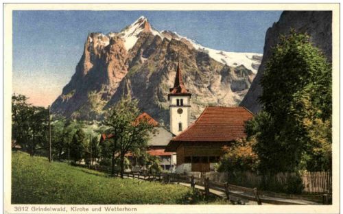 Grindelwald - Kirche Wetterhorn