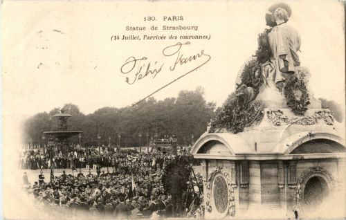 Paris - Statue de Strassbourg 14 Juillet