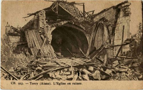 Torcy - Le Eglise en ruines
