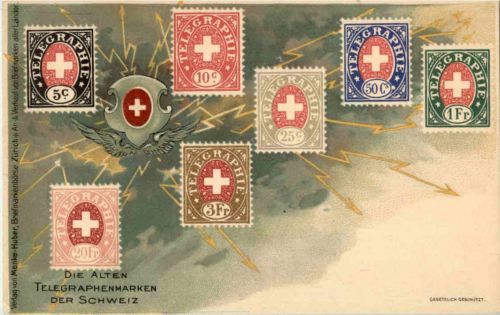 Die alten Telegraphenmarken der Schweiz - Litho