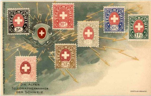 Die alten Telegraphenmarken der Schweiz - Litho